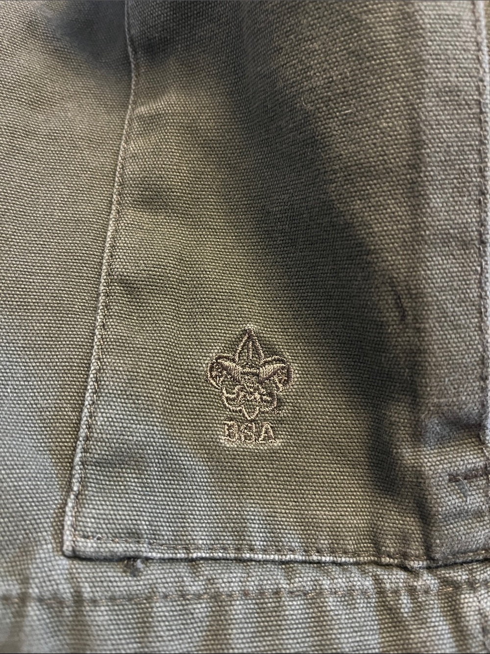 Boy Scouts of America Olive Green Cotton Uniform Cargo Shorts 30 - Picture 4 of 7